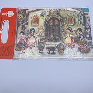 Vintage West Germany Paper Cardboards Christmas Advent Calendar NOS